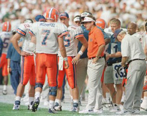 Spurrier and Wuerffel Confer